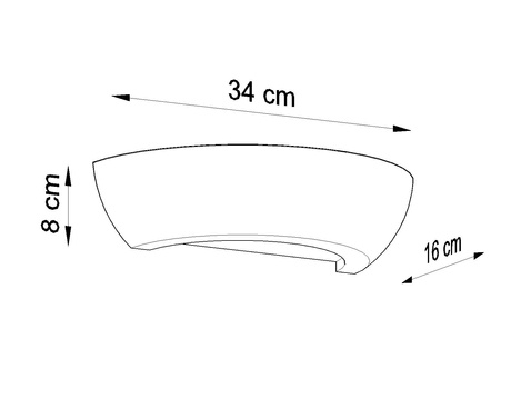 OSKAR Applique céramique blanche + 1x Ampoule LED E27 4000K Froid 7.5W 650lm