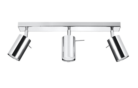 Plafond RING 3 chrome + 3x ampoule LED GU-10 3000K Warm 7W 620lm