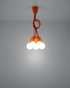 DIEGO 5 lampe suspendue orange + 5x ampoule LED E27 4000K Froid 7,5W 650lm