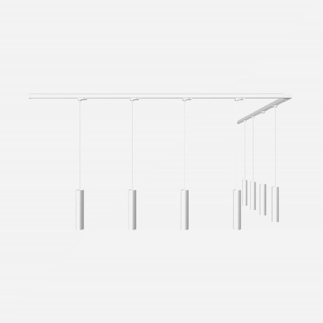 Lampe suspendue, 8 points, système de rail triphasé, LAGOS