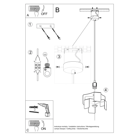 Lampe pendante TULIP blanc