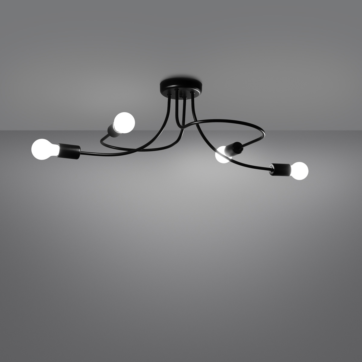 Lustre LEVAR 4 noir