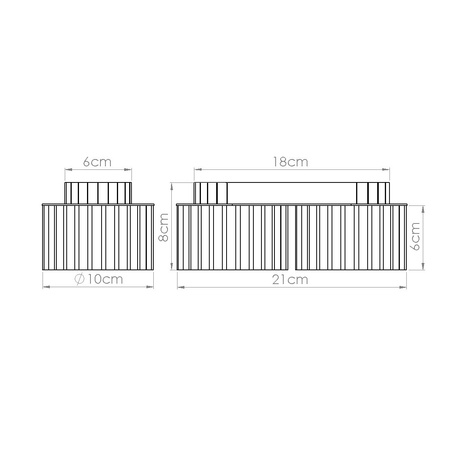 Plafonnier AURA 2 noir Gx53