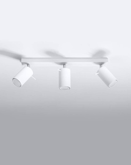 Plafond RING 3L blanc + 3x Ampoule LED GU-10 4000K Froid 7W 630lm