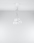 DIEGO 5 lampe suspendue blanche + 5x ampoule LED E27 3000K Warm 7,5W 620lm