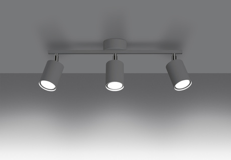 Plafond LEMMI 3 blanc + 3x ampoule LED GU-10 4000K Froid 7W 530lm