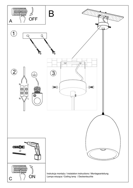 FLAWIUSZ lampe suspendue en céramique blanche + 1x ampoule LED E27 3000K Warm 7,5W 620lm