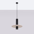 Lampe suspendue PELTA 1 noir/beige