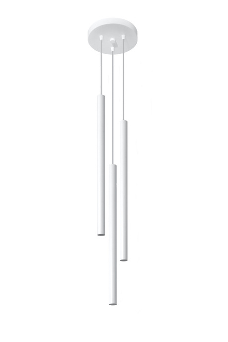 PASTELO Lampe suspendue 3P blanche + 3x ampoule LED G9 4000K froide 4,5W 530lm