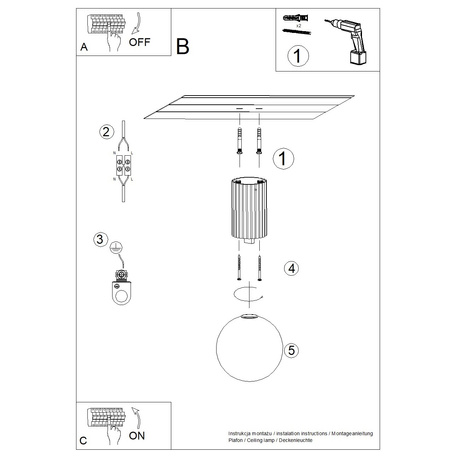 Plafonnier HALO vert olive IP44