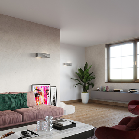 Applique en céramique SIGMA gris + 1x ampoule LED E27 3000K Warm 7.5W 620lm