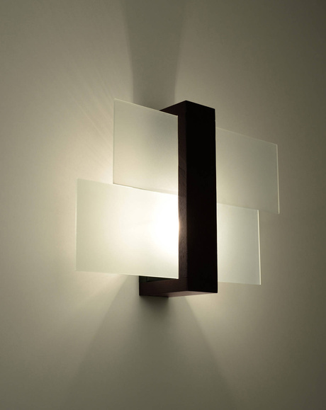 Applique FENIKS 1 wengé + 1x ampoule LED E27 4000K Froid 7.5W 650lm