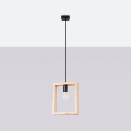 Lampe suspendue ARIES bois naturel