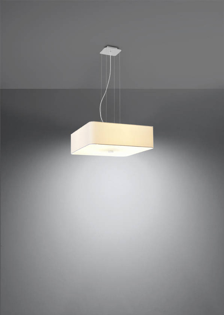 Lustre LOKKO 45 blanc + 5x ampoule LED E27 3000K Warm 7.5W 620lm