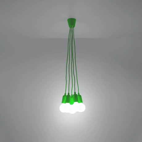 Lampe pendante DIEGO 5 verte