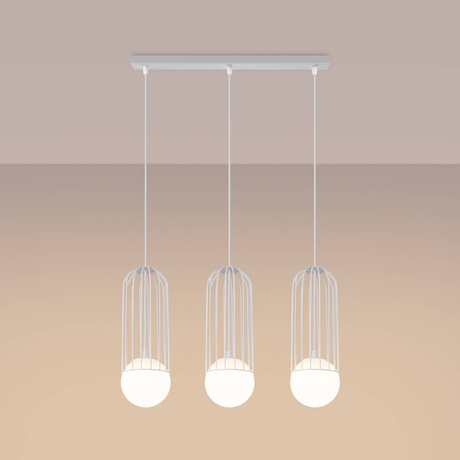 BRINA Lampe suspendue 3L blanche + 3x ampoule LED G9 3000K Warm 4.5W 450lm