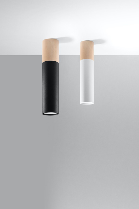 Plafond PABLO noir + 1x ampoule LED GU-10 3000K Warm 7W 620lm