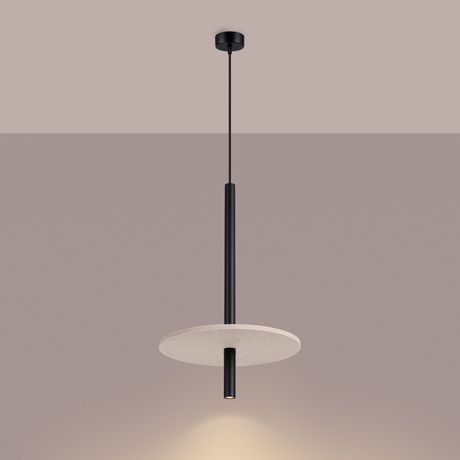 Lampe suspendue FELTRO 1 noir/beige