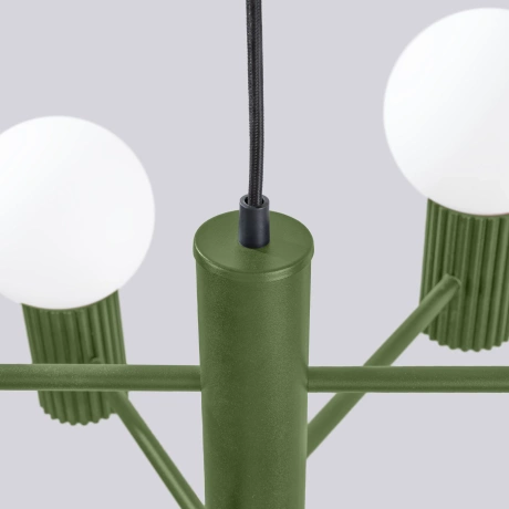 Lustre HALO 6 vert olive