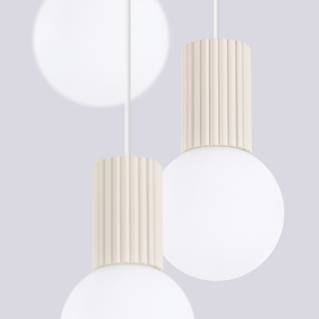 Lampe suspendue HALO 3P beige