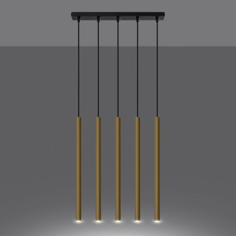 Lampe pendante PASTELO 5L or poli