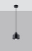 SAVAR 1 lampe suspendue noire + 1x ampoule LED E27 4000K froide 7,5W 690lm