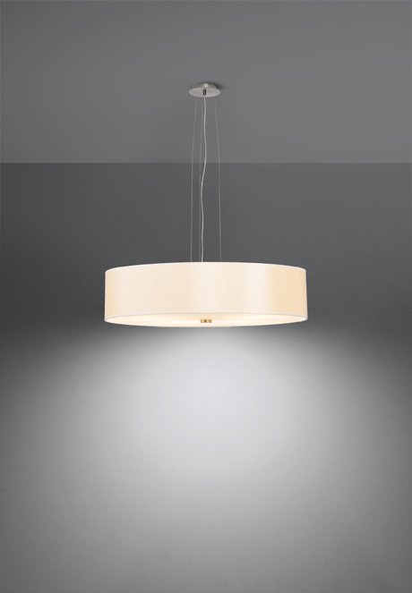 Lustre SKALA 50 blanc + 5x ampoule LED E27 3000K Warm 7.5W 620lm
