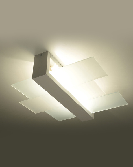 Plafond FENIKS 2 blanc + 2x ampoule LED E27 3000K Warm 7.5W 620lm
