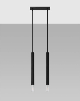 WEZYR 2 lampes suspendues noires + 2x ampoules LED G9 4000K Cold 4,5W 530lm