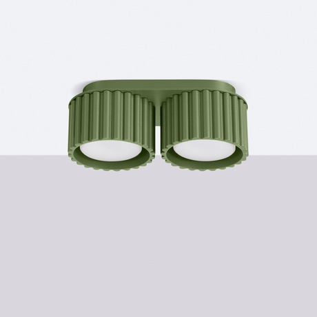 Plafonnier AURA 2 vert olive Gx53