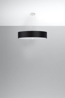 Lustre SKALA 60 noir + 5x ampoule LED E27 3000K Warm 7.5W 620lm