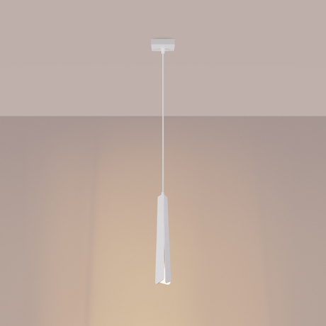 Lampe suspendue PRYSM 1 blanche + 1x ampoule LED G9 4000K froide 4,5W 460lm