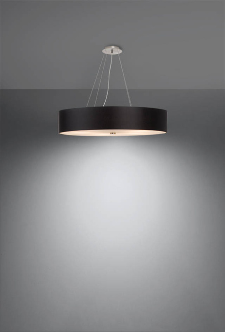Lustre SKALA 70 noir + 6x ampoule LED E27 3000K Warm 7.5W 620lm