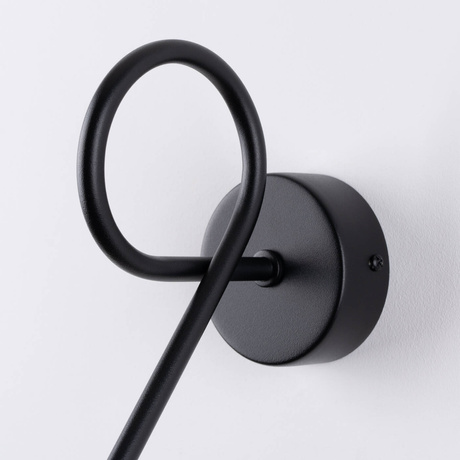 Applique SUPEŁ noire + 1X ampoule LED E27 3000K 7W 760lm