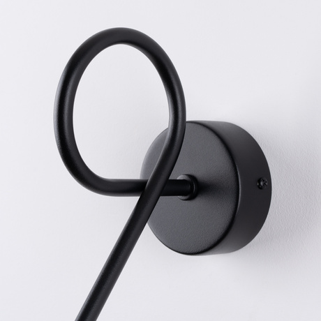 Applique SUPEŁ noire + 1X ampoule LED E27 3000K 7W 760lm