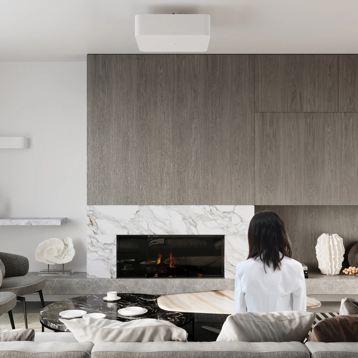 Plafonnier LOKKO 45 blanc