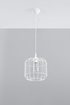 CELTA lampe suspendue blanche + 1x ampoule LED E27 4000K froide 7,5W 650lm