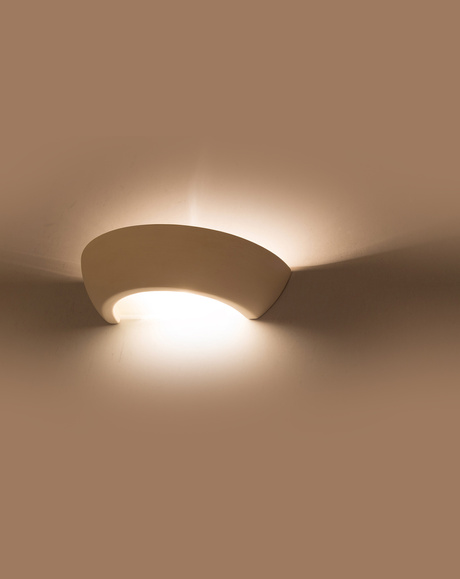 OSKAR Applique céramique blanche + 1x Ampoule LED E27 4000K Froid 7.5W 650lm