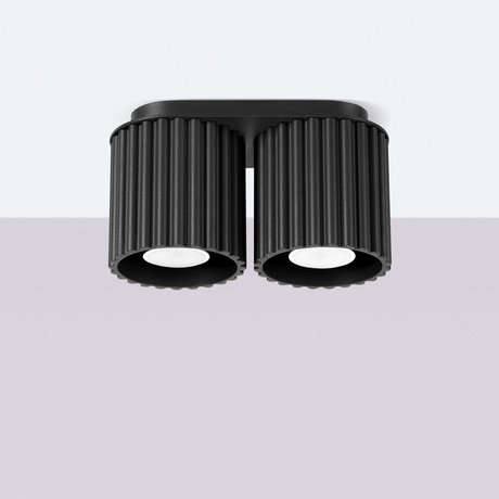 Plafonnier AURA 2 noir GU10