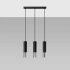 Lampe suspendue LOOPEZ 3L noir/chrome