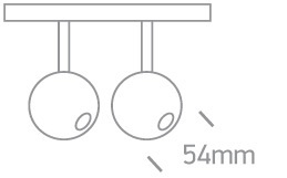 NOXE 2 LED noires 3000K 14W 1120lm