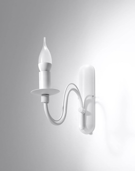 Applique MINERWA blanc + 1x ampoule LED E14 3000K Warm 7.5W 620lm