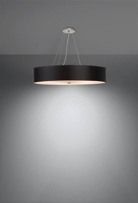 Lustre SKALA 80 noir + 6x ampoule LED E27 3000K Warm 7.5W 620lm