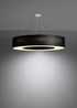 Lustre SATURNO 90 noir + 8x ampoule LED E27 3000K Warm 7.5W 620lm