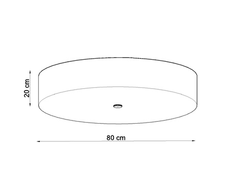 Plafond SKALA 80 blanc + 6x ampoule LED E27 4000K Froid 7.5W 650lm