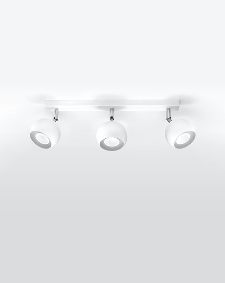 Plafond OCULARE 3 blanc + 3x ampoule LED GU-10 4000K Froid 7W 630lm