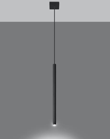 PASTELO 1 lampe suspendue noire + 1x ampoule LED G9 3000K chaude 4,5W 510lm