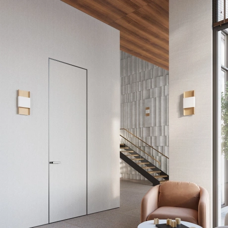 Applique DURLIN or/blanc