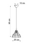 ANATA lampe suspendue blanche + 1x ampoule LED E27 3000K Warm 7,5W 620lm