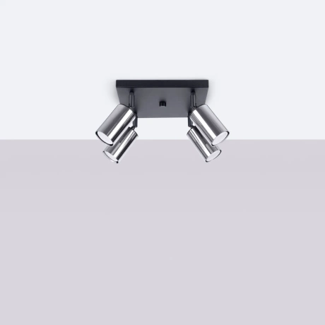 Plafonnier WINX 4 noir/chrome